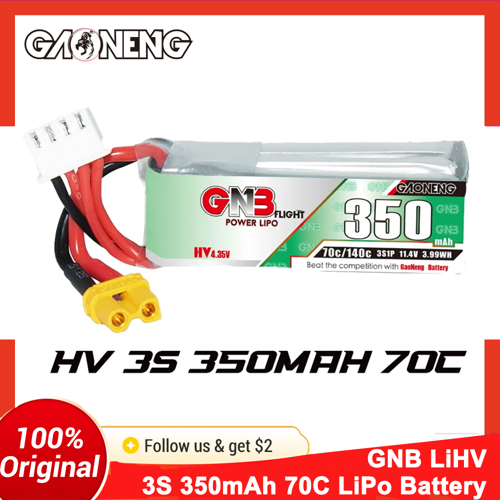 Drone Battery 3S - Gaoneng GNB 350mAh 3S 70C Bateria