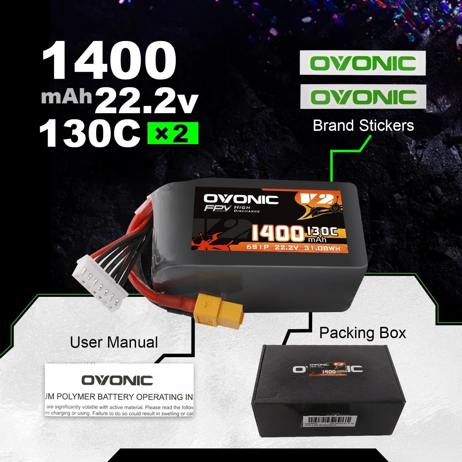 Ovonic 6S 1400mAh 130C Akumula – Drone Battery Bag recenzja i cena